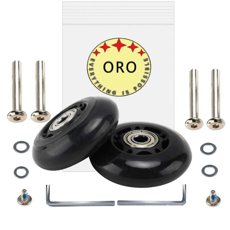 ORO 1 Pair Luggage Wheels Replacement 87mm Case Wheels with 8mm Bearings for Suitcase and Inline Outdoor Skate and Caster Board - Image 5